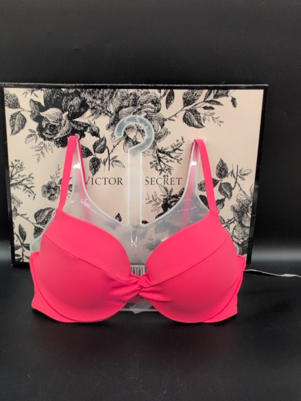 Victoria's Secret Swim Twist Push-Up Bikini Top Size 34C Pink Island